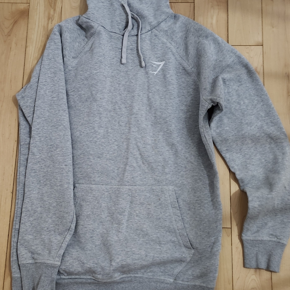 Gymshark Light Gray Apparel Unisex Small Hoodie